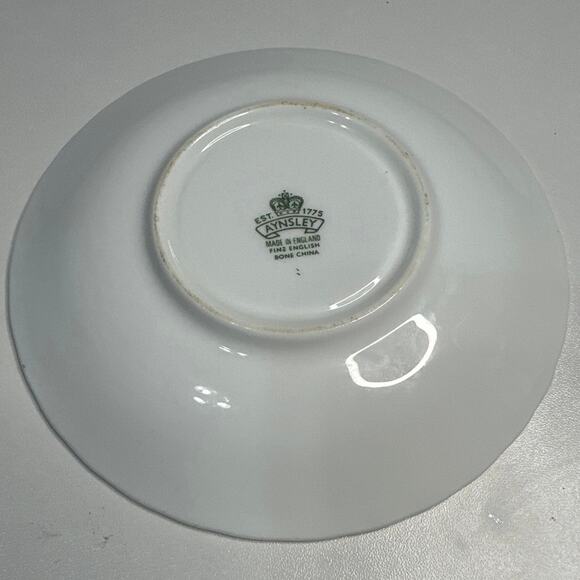 Aynsley Replacement Saucer(England) Bone China Mint Green & gold Pembroke trim - Picture 2 of 5